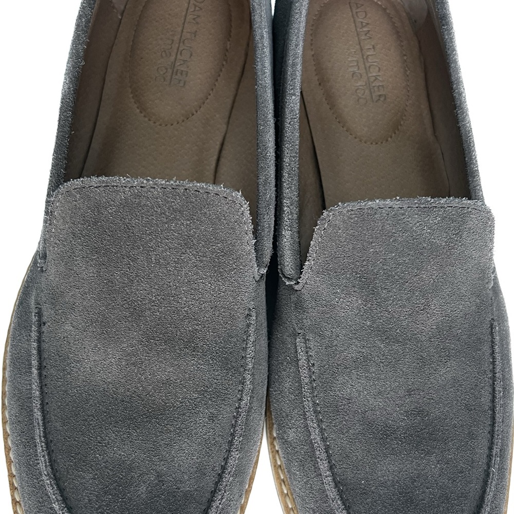 Adam Tucker Me Too Womens Suede slip on Loafers, Gray colored, Size 9